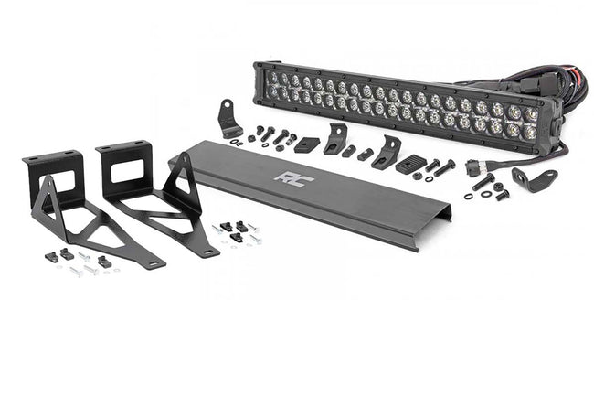 LED Light Kit | Bumper Mount | 20" Black Dual Row | White DRL | Ford F-250/F-350 Super Duty (05-07) - The Suspension Specialists
