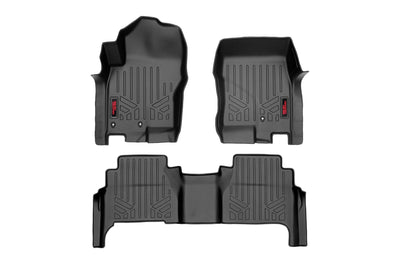 Rough Country Floor Mats | FR & RR | Crew Cab | Nissan Frontier 2WD/4WD (2008-2021)