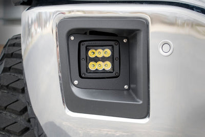 LED Light Kit | Fog Mount | 2" Black Pair | GMC Sierra 1500 2WD/4WD (14-15) - The Suspension Specialists