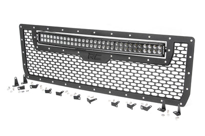 Mesh Grille | 30" Dual Row LED | Black | GMC Sierra 1500 2WD/4WD (2014-2015) - The Suspension Specialists