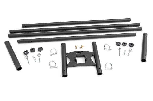 Flag Pole Holder | Dual | 2 Inch Hitch | w/ Flag Poles - The Suspension Specialists