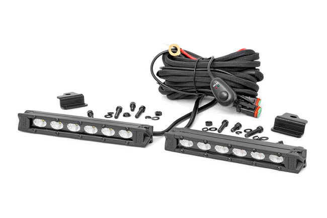 LED Light Kit | Bumper Mount | 6" Black Slimline Pair | Honda Foreman 500 - The Suspension Specialists