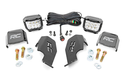 LED Light Kit | Cage Mount | 2" Chrome Pair | Wide Angle | Honda Talon 1000 - The Suspension Specialists