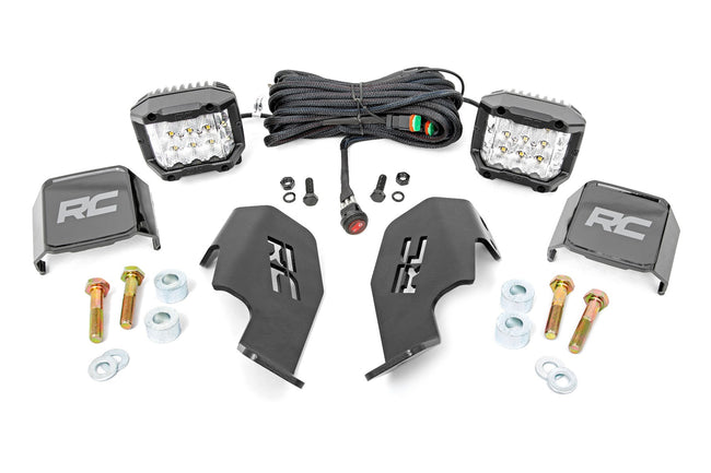 LED Light Kit | Cage Mount | 2" Chrome Pair | Wide Angle | Honda Talon 1000 - The Suspension Specialists
