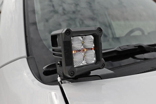 LED Light Kit | Ditch Mount | 3" Chrome Wide Angle Pair - The Suspension Specialists
