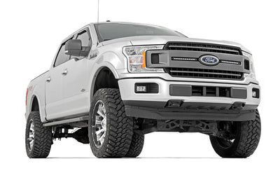 LED Light Kit | Grille Mount | 10" Black Slimline Pair | Ford F-150 (18-20) - The Suspension Specialists