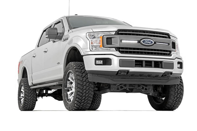 LED Light Kit | Grille Mount | 10" Chrome Slimline Pair | Ford F-150 (18-20) - The Suspension Specialists