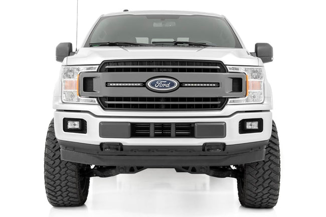 LED Light Kit | Grille Mount | 10" Chrome Slimline Pair | Ford F-150 (18-20) - The Suspension Specialists