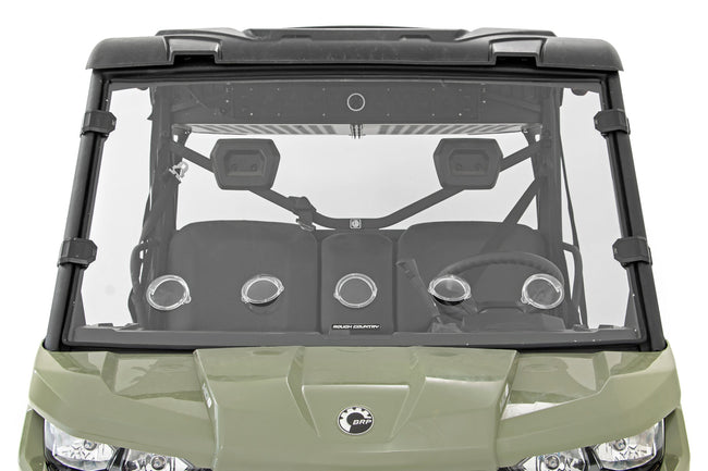Vented Full Windshield | Scratch Resistant | Can-Am Defender HD 5/HD 8/HD 9/HD 10 - The Suspension Specialists