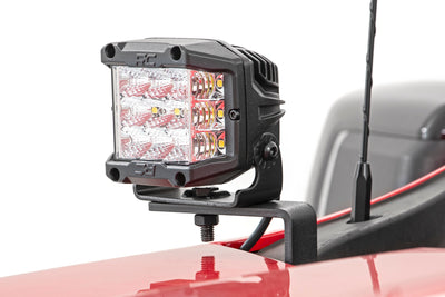 LED Light Kit | Ditch Mount | 2" Black Pair | Flood | Chevy Silverado 1500 (19-26)