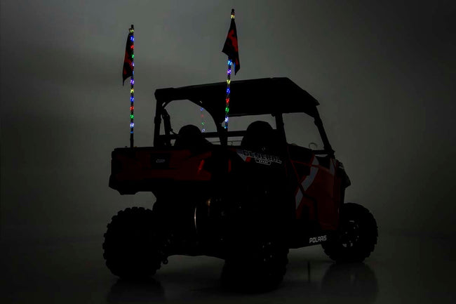 Multi-Color LED | Whip | 4' Long | Pair - The Suspension Specialists