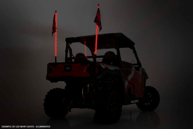 Whip Mount | Cage | 4' Multl-Color LED Whip Pair | Polaris RZR XP 1000 - The Suspension Specialists