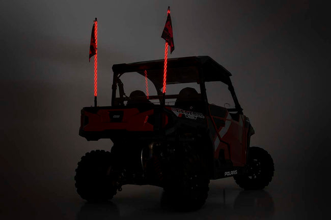 Multi-Color LED | Whip | 4' Long | Pair - The Suspension Specialists
