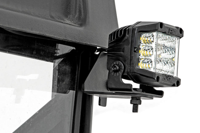 LED Light | RR Cage Mount | 2" Black Spot Pair | Polaris Ranger 1000/Ranger XP 900/1000 - The Suspension Specialists