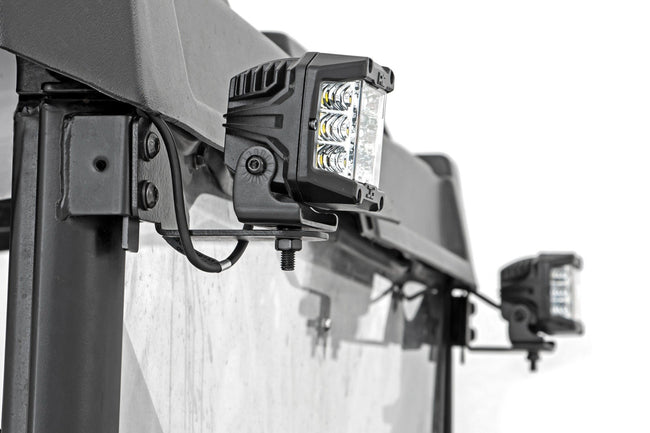 LED Light | RR Cage Mount | 2" Chrome Pair | Wide Angle | Polaris Ranger 1000/Ranger XP 900/1000 - The Suspension Specialists