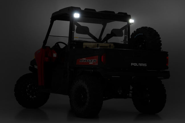 LED Light | RR Cage Mount | 2" Chrome Pair | Wide Angle | Polaris Ranger 1000/Ranger XP 900/1000 - The Suspension Specialists