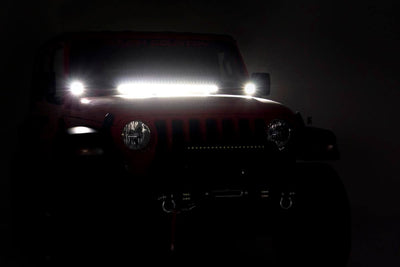 LED Light Kit | Hinge Mount | 2" Black Pair | Amber DRL | Jeep Gladiator JT/Wrangler JL (18-25)