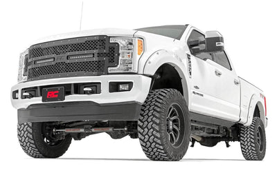 Mesh Grille | 12" Dual Row LED | Black | Ford F-250/F-350 Super Duty (17-19) - The Suspension Specialists