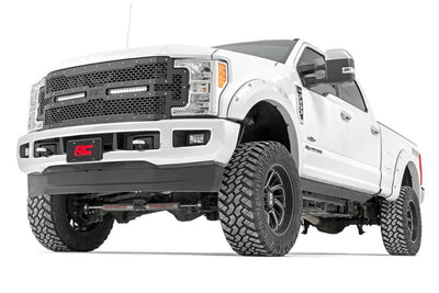 Mesh Grille | 12" Dual Row LED | Black | Ford F-250/F-350 Super Duty (17-19) - The Suspension Specialists