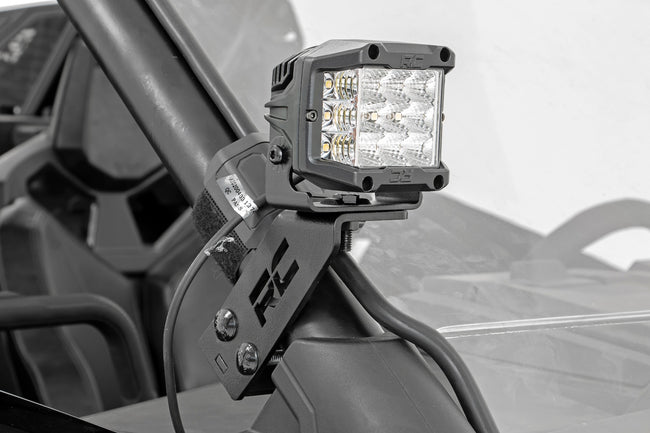 LED Light Kit | "A" Pillar Mount | 2" Black Pair | White DRL | Polaris RZR PRO XP - The Suspension Specialists