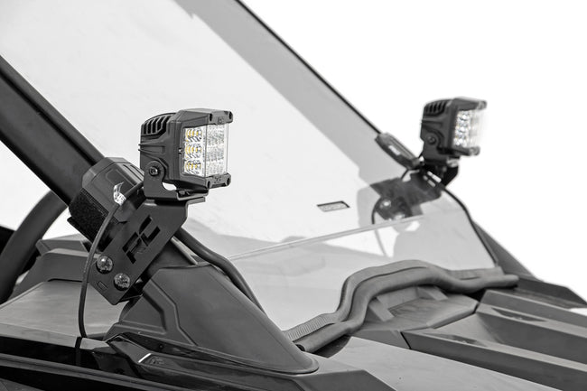 LED Light Kit | "A" Pillar Mount | 2" Black Pair | Amber DRL | Polaris RZR PRO XP - The Suspension Specialists