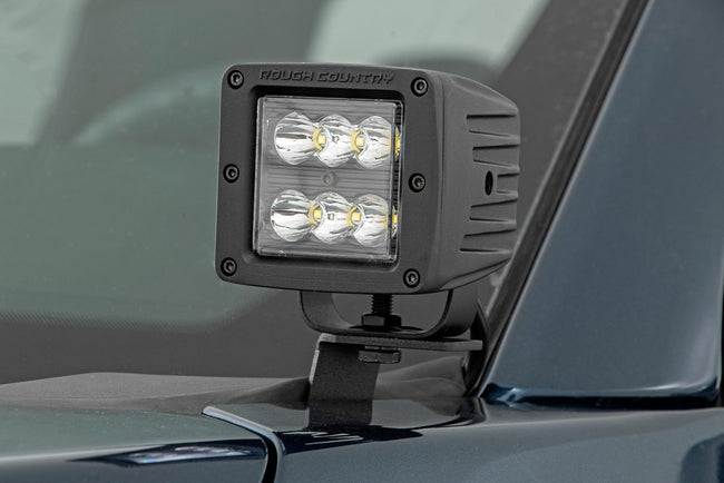 LED Light | Ditch Mount | 2" Chrome Pair | Wide Angle | Ford F-150 (15-24) - The Suspension Specialists
