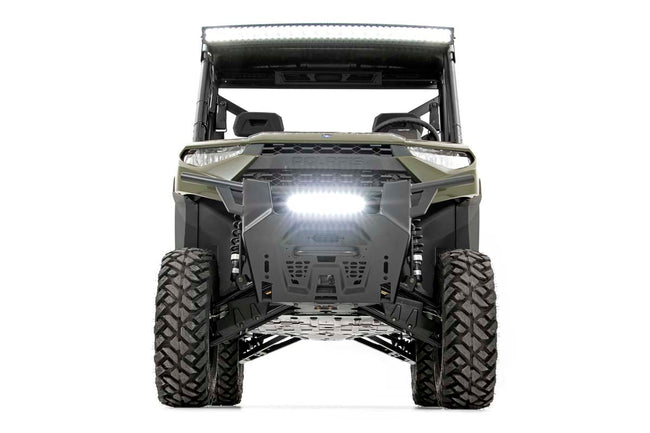 LED Light Kit | Bumper Mount | 12" Black Single Row | White DRL | Polaris Ranger XP 1000 - The Suspension Specialists