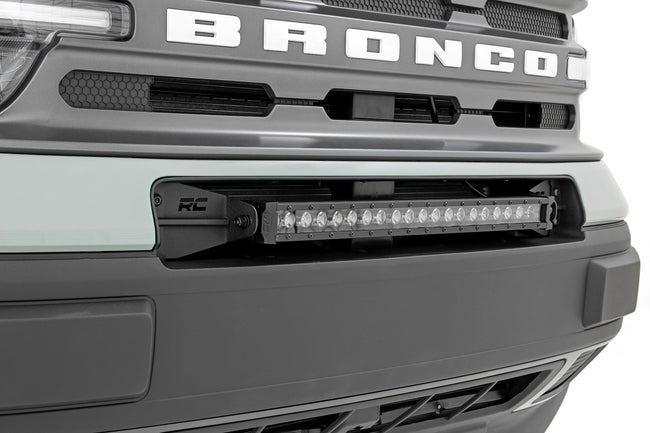 LED Light Kit | Bumper Mount | 20" Black Single Row | White DRL | Ford Bronco Sport (21-25) - The Suspension Specialists