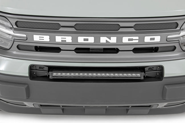 LED Light Kit | Bumper Mount | 20" Black Single Row | White DRL | Ford Bronco Sport (21-25) - The Suspension Specialists