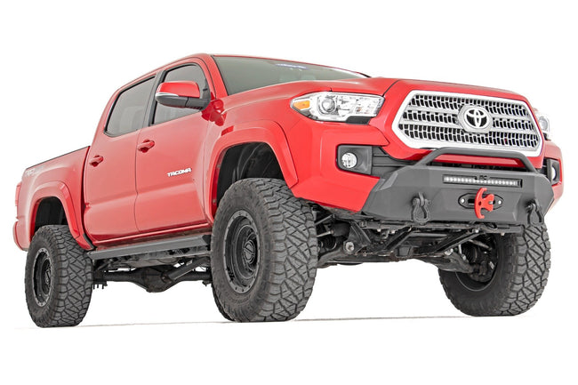 Rough Country Front Bumper | Hybrid | 20" Blk DRL LED | 9500S | Toyota Tacoma (16-23)