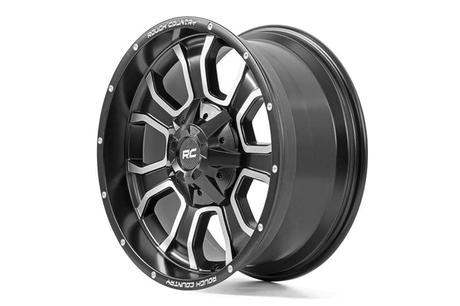 Rough Country Rough Country 93 Series Wheel | One-Piece | Matte Black | 20x10 | 8x6.5 | -18mm - The Suspension Specialists