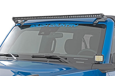 LED Light Kit | Upper Windshield | 50" Black Single Row | Ford Bronco (21-25) - The Suspension Specialists