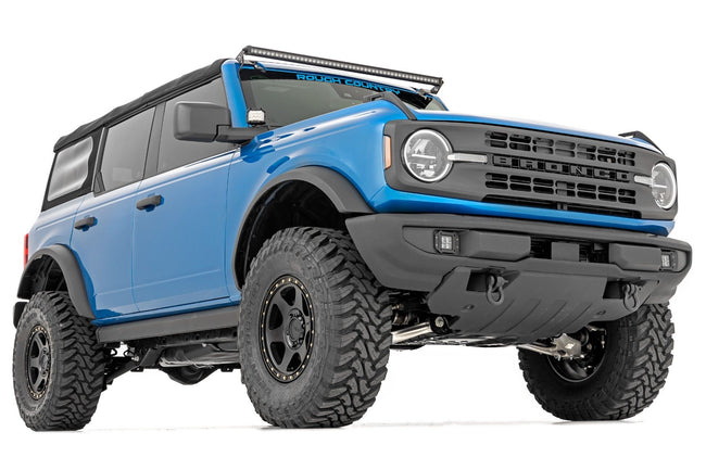 LED Light Kit | Upper Windshield | 50" Black Single Row | Ford Bronco (21-25) - The Suspension Specialists