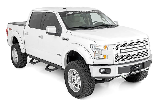 SRX2 Adj Aluminum Step | Crew Cab | Ford F-150/Lightning/F-250/F-350/Raptor (15-25) - The Suspension Specialists