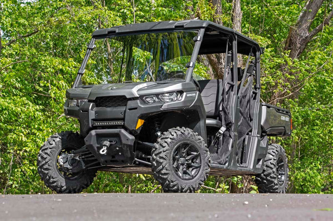 Rough Country Full Windshield | Scratch Resistant | Can-Am Defender HD 8/HD 9/HD 10 - The Suspension Specialists