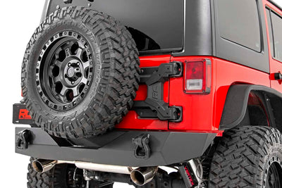 Rough Country Heavy Duty Tire Carrier | Jeep Wrangler JK/Wrangler Unlimited  (2007-2018) - The Suspension Specialists
