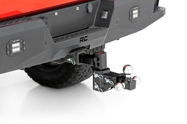 Adjustable Trailer Hitch | 6 Inch Drop | Multi-Ball Mount | Fits 2 Inch Receiver - The Suspension Specialists