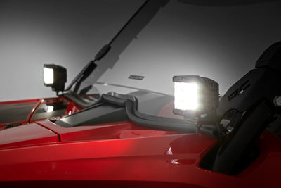 LED Light Kit | Cage Mount | 2" Chrome Pair | Wide Angle | Honda Talon 1000 - The Suspension Specialists