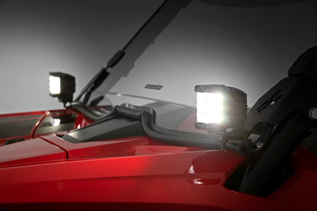 LED Light Kit | Cage Mount | 2" Chrome Pair | Wide Angle | Honda Talon 1000 - The Suspension Specialists