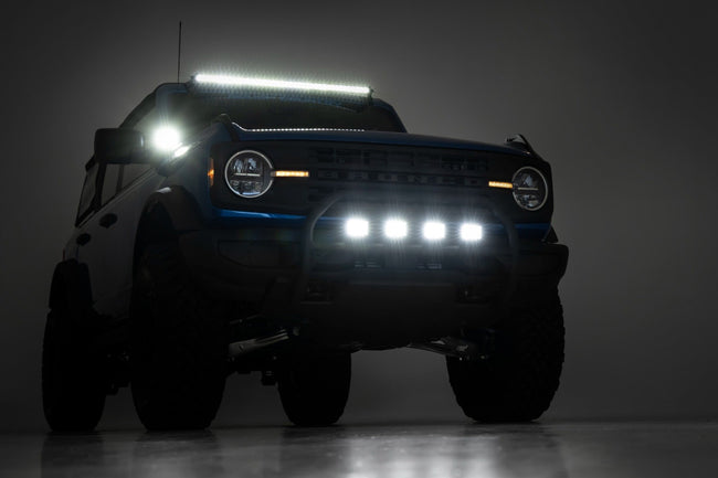 LED Light Kit | Upper Windshield | 40" Black Single Row | Ford Bronco (21-25) - The Suspension Specialists