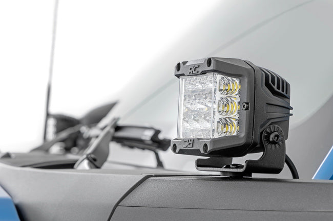 LED Light Kit | Ditch Mount | 2" Black Pair | Amber DRL | Ford Bronco (21-25) - The Suspension Specialists