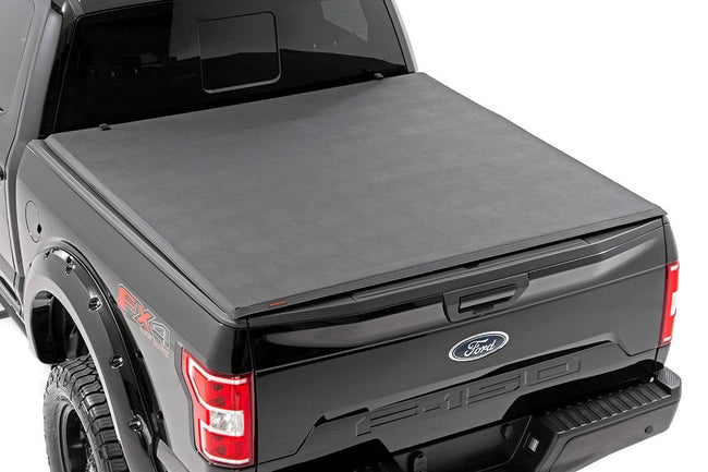 Soft Tri-Fold Bed Cover | 6'7" Bed | Ford F-150 (21-25)/F-150 Lightning (22-25) - The Suspension Specialists