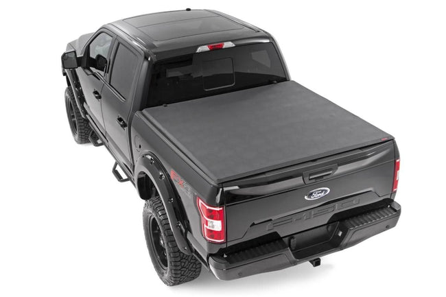 Soft Tri-Fold Bed Cover | 6'7" Bed | Ford F-150 (21-25)/F-150 Lightning (22-25) - The Suspension Specialists