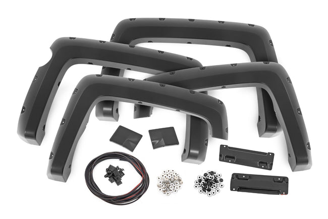 Rough Country Pocket Fender Flares | 5'9" Bed | GXG Tungsten | Chevy Silverado 1500 (14-18 & Classic)