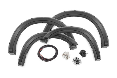 Rough Country Pocket Fender Flares | PXQ Black Metallic | Ram 2500/3500 2WD/4WD (2019-2025)