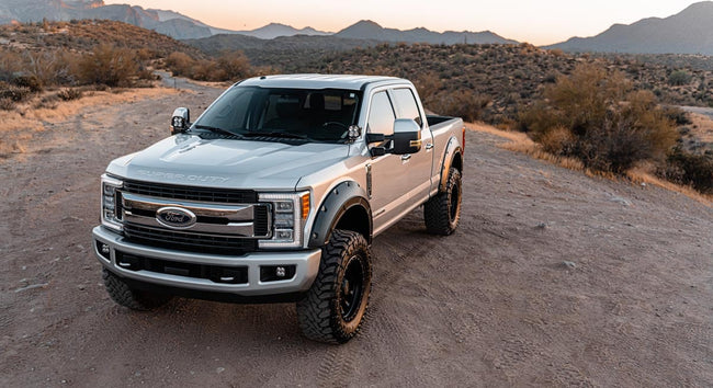 Rough Country Fender Flares | Defender | G1 Absolute Black | Ford F-250/F-350 Super Duty (17-22) - The Suspension Specialists