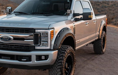 Rough Country Fender Flares | Defender | G1 Absolute Black | Ford F-250/F-350 Super Duty (17-22) - The Suspension Specialists