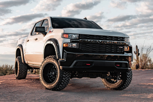 Rough Country Fender Flares | Defender | GCN Victory Red | Chevy Silverado 1500 2WD/4WD (2019-2026 & Refresh)