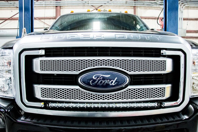 LED Light Kit | Grill | 30" Black Single Row | White DRL | Ford F-250/F-350 Super Duty (11-16) - The Suspension Specialists