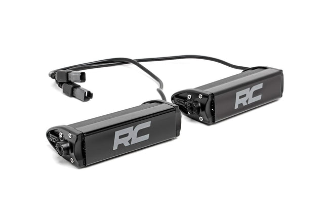 Rough Country 6 Inch Chrome Series LED Light Bar | Single Row | Pair - The Suspension Specialists